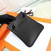 Fortok Hermès Aline Mini Bag Black Swift Leather 20×23cm - 5