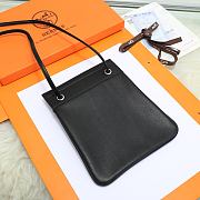 Fortok Hermès Aline Mini Bag Black Swift Leather 20×23cm - 4