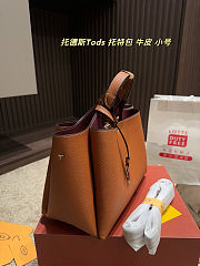 Fortok Tod's T Timeless Leather Tote Bag Brown 27.20cm - 6