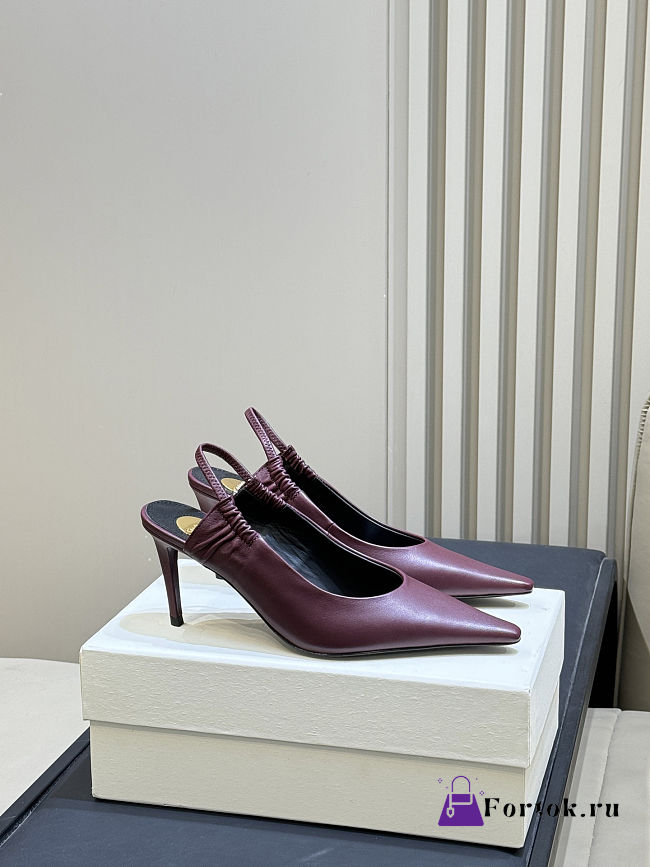 Fortok Saint Laurent Anne-Marie slingback pumps Burgundy 7.5 CM - 1