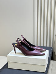 Fortok Saint Laurent Anne-Marie slingback pumps Burgundy 7.5 CM - 1