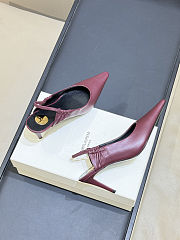 Fortok Saint Laurent Anne-Marie slingback pumps Burgundy 7.5 CM - 6