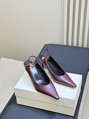 Fortok Saint Laurent Anne-Marie slingback pumps Burgundy 7.5 CM - 5