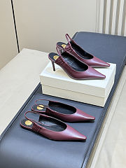 Fortok Saint Laurent Anne-Marie slingback pumps Burgundy - 2