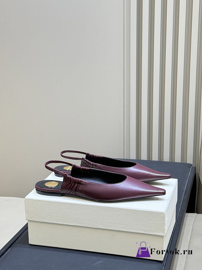 Fortok Saint Laurent Anne-Marie slingback pumps Burgundy - 1