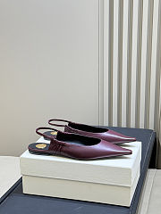Fortok Saint Laurent Anne-Marie slingback pumps Burgundy - 1