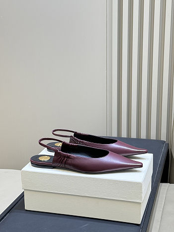 Fortok Saint Laurent Anne-Marie slingback pumps Burgundy