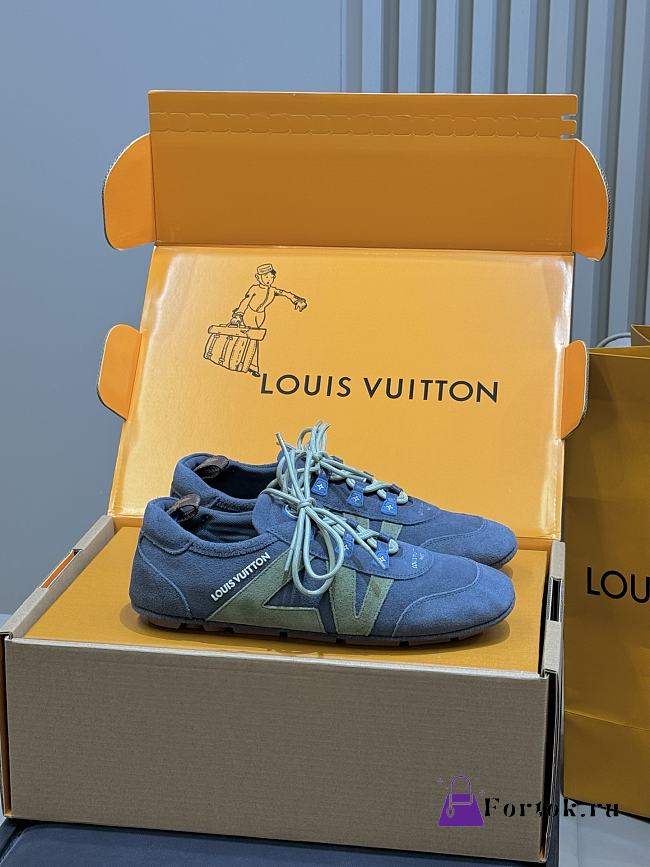 Fortok Louis Vuitton LV Sneakerina sneakers Suede Navy Blue - 1