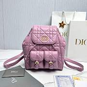 Fortok Dior Medium Caro Backpack Pink 23 x 26.5 x 12.5 cm - 1