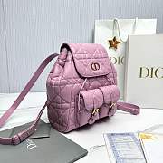 Fortok Dior Medium Caro Backpack Pink 23 x 26.5 x 12.5 cm - 6