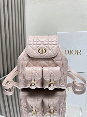 Fortok Dior Medium Caro Backpack Powder Pink 23 x 26.5 x 12.5 cm - 1