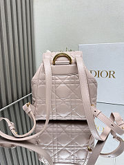 Fortok Dior Medium Caro Backpack Powder Pink 23 x 26.5 x 12.5 cm - 3