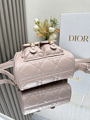 Fortok Dior Medium Caro Backpack Powder Pink 23 x 26.5 x 12.5 cm - 2