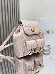 Fortok Dior Medium Caro Backpack Powder Pink 23 x 26.5 x 12.5 cm - 4