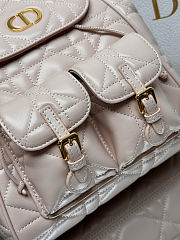 Fortok Dior Medium Caro Backpack Powder Pink 23 x 26.5 x 12.5 cm - 5