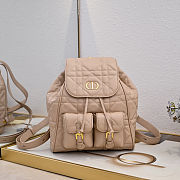 Fortok Dior Medium Caro Backpack Beige 23 x 26.5 x 12.5 cm - 1