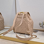 Fortok Dior Medium Caro Backpack Beige 23 x 26.5 x 12.5 cm - 3