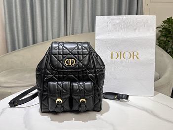 Fortok Dior Medium Caro Backpack Black 23 x 26.5 x 12.5 cm