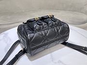 Fortok Dior Medium Caro Backpack Black 23 x 26.5 x 12.5 cm - 5