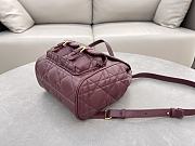 Fortok Dior Medium Caro Backpack Burgundy 23 x 26.5 x 12.5 cm - 4