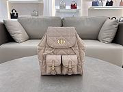 Fortok Dior Medium Caro Backpack Powder Beige 23 x 26.5 x 12.5 cm - 1