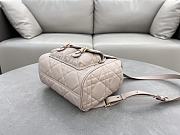 Fortok Dior Medium Caro Backpack Powder Beige 23 x 26.5 x 12.5 cm - 3