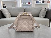 Fortok Dior Medium Caro Backpack Powder Beige 23 x 26.5 x 12.5 cm - 4