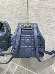 Fortok Dior Medium Caro Backpack Powder Blue 23 x 26.5 x 12.5 cm - 3