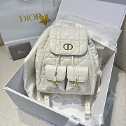 Fortok Dior Medium Caro Backpack White 23 x 26.5 x 12.5 cm - 1