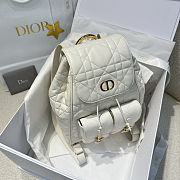 Fortok Dior Medium Caro Backpack White 23 x 26.5 x 12.5 cm - 6