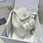 Fortok Dior Medium Caro Backpack White 23 x 26.5 x 12.5 cm - 5