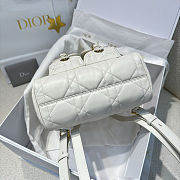 Fortok Dior Medium Caro Backpack White 23 x 26.5 x 12.5 cm - 2