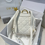 Fortok Dior Medium Caro Backpack White 23 x 26.5 x 12.5 cm - 4