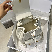 Fortok Dior Medium Caro Backpack White 23 x 26.5 x 12.5 cm - 3