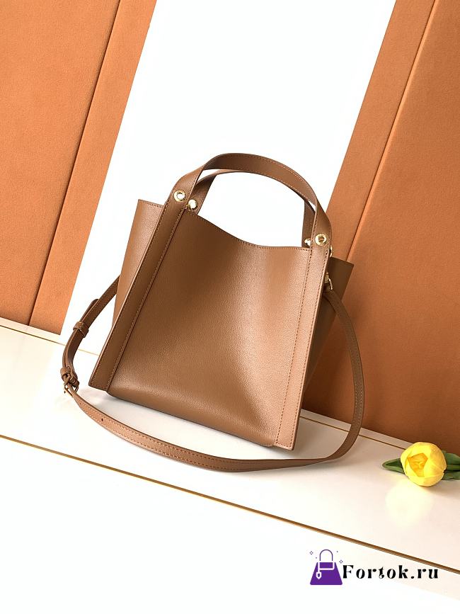 Fortok Celine Small Cube Bag Brown 18.5x21x17cm - 1