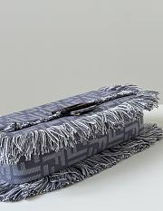 Fortok Fendi Baguette Blue Denim Fringe 26 x 6 x 15cm - 2