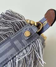 Fortok Fendi FF Jacquard Fringed Baguette Pouch Fringe 20 x 3 x 12cm - 3