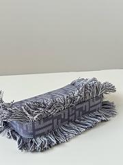 Fortok Fendi FF Jacquard Fringed Baguette Pouch Fringe 20 x 3 x 12cm - 4