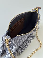 Fortok Fendi FF Jacquard Fringed Baguette Pouch Fringe 20 x 3 x 12cm - 2