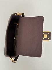 Fortok Fendi Baguette Jacquard FF Fabric Bag Brown 27×6×14cm  - 2