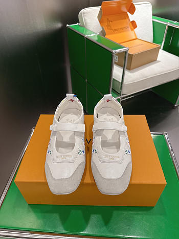 Fortok Louis Vuitton LV x TM Sneakerina Mary Jane White