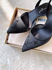 Fortok Louis Vuitton Gala Slingback Pumps Black 9.5cm/7.5cm - 4