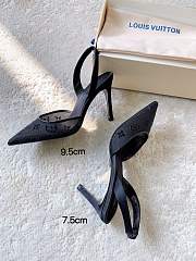 Fortok Louis Vuitton Gala Slingback Pumps Black 9.5cm/7.5cm - 6