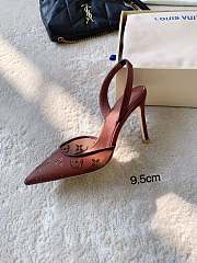 Fortok Louis Vuitton Gala Slingback Pumps Burgundy 9.5cm/7.5cm - 2