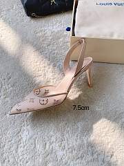 Fortok Louis Vuitton Gala Slingback Pumps Beige 9.5cm/7.5cm - 3