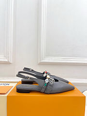 Fortok Louis Vuitton Vibe Slingback Ballerina Flats Grey - 6