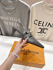 Fortok Louis Vuitton Vibe Slingback Ballerina Heels Grey 5.5cm - 6