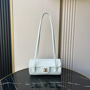 Fortok Chanel Preppy Coco Bag White 10×20.5x10cm