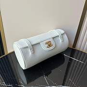Fortok Chanel Preppy Coco Bag White 10×20.5x10cm - 6