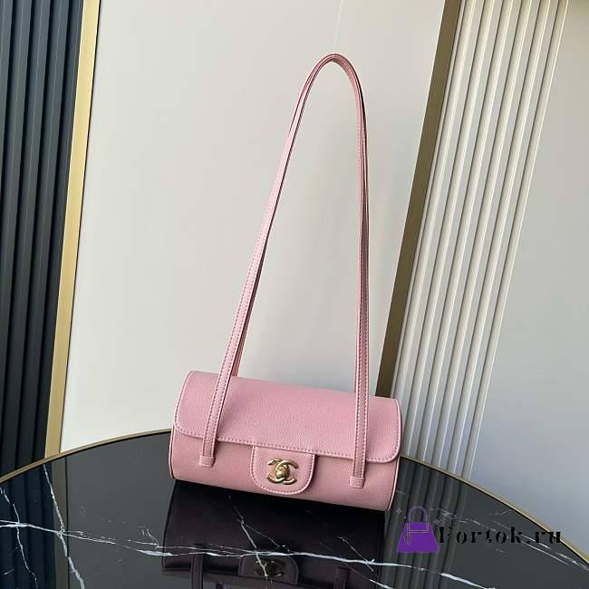 Fortok Chanel Preppy Coco Bag Pink 10×20.5x10cm - 1